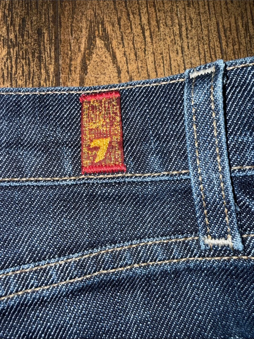 7 For All Mankind Roxy Dark Blue Denim Mini Skirt 2004